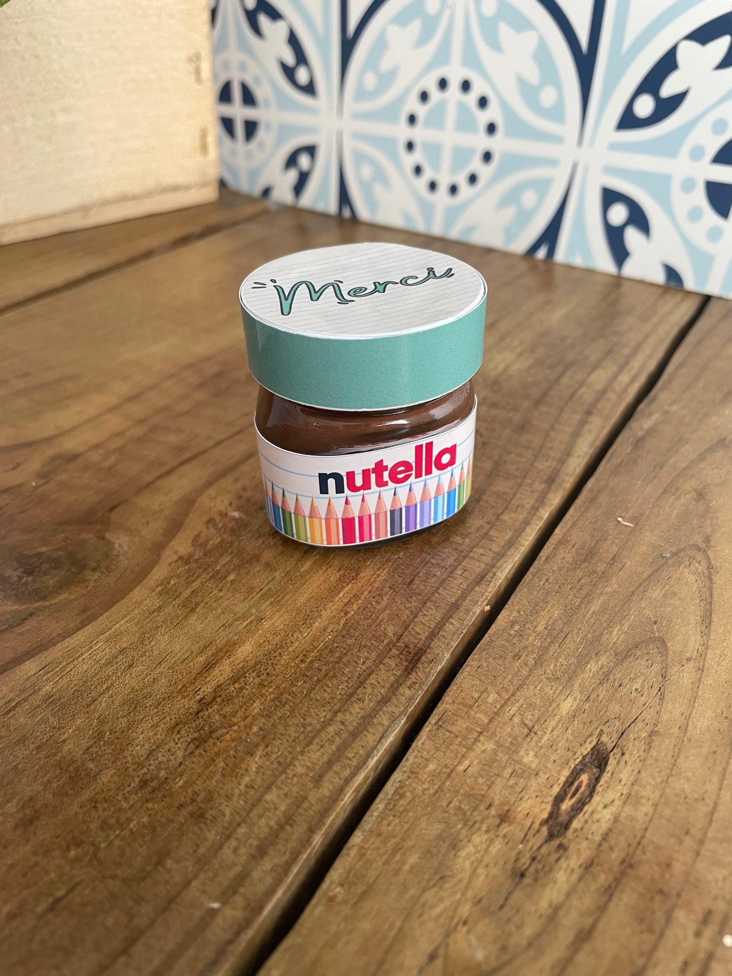 Mini pot de nutella personnalisé