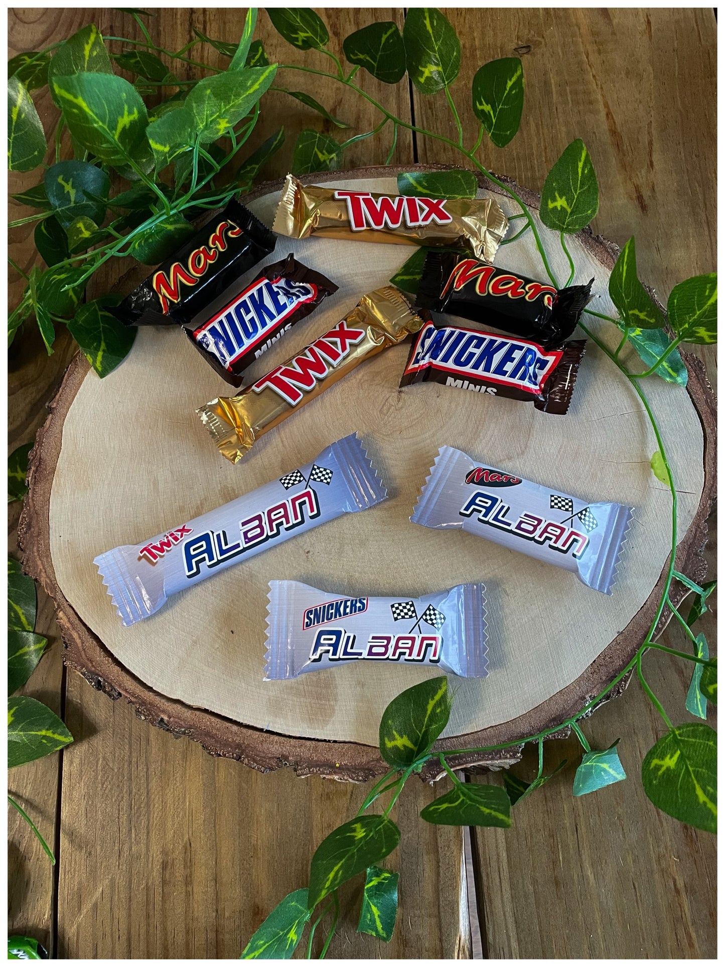 Mini barre Snickers personnalisé x4