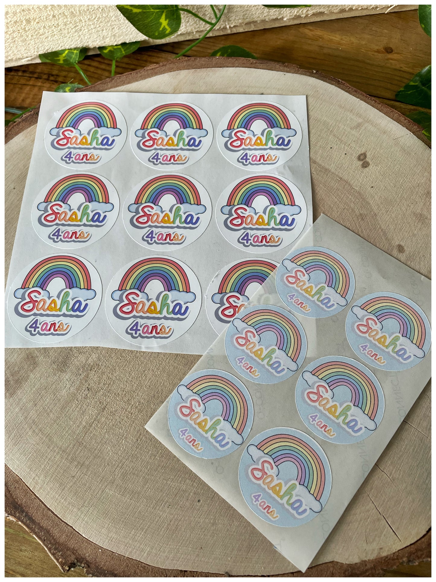 Lot de 15 Stickers personnalisées rond