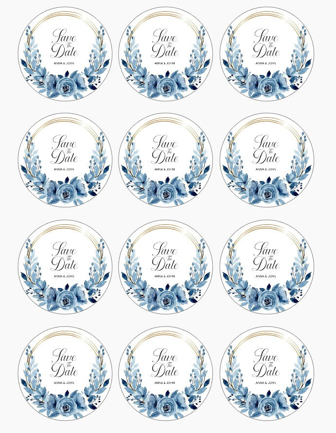 Lot de 15 Stickers personnalisées rond