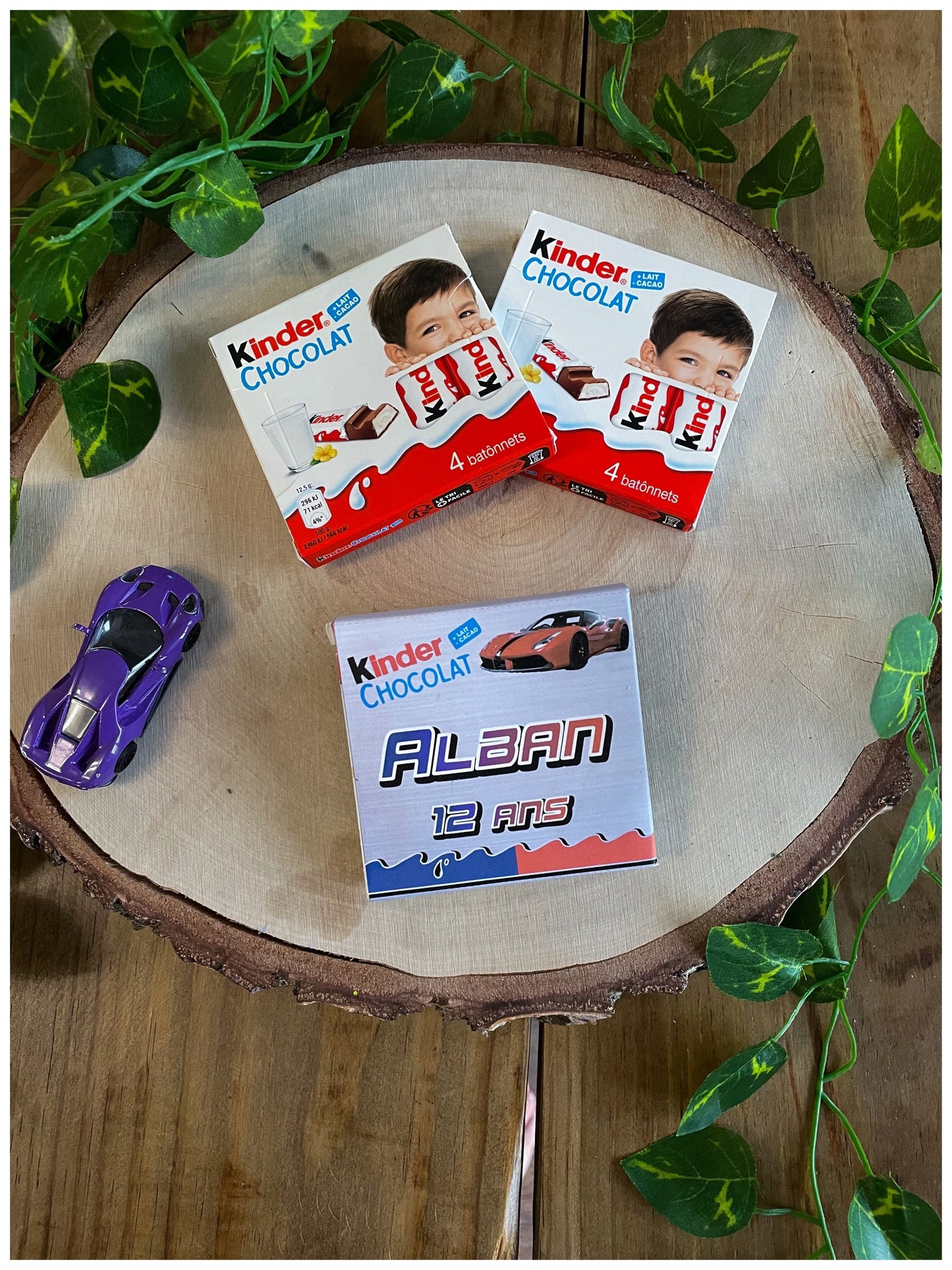 Kinder Chocolat ( Boite de 4 barres ) personnalisé